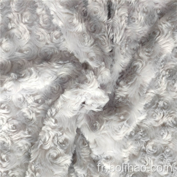 Tissu PV Fleece Fleurs torsadées